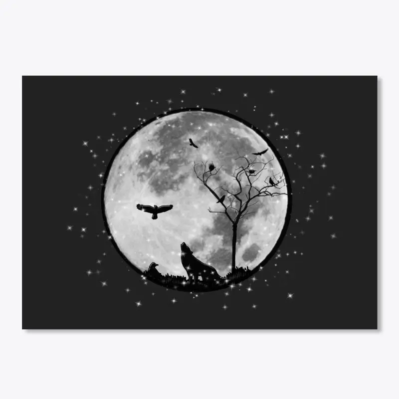 Raven, Wolf & the Moon