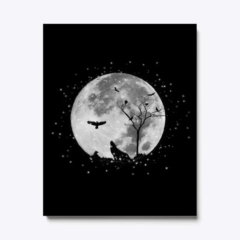 Raven, Wolf & the Moon